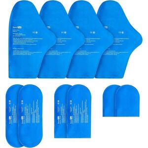 SuzziPad Replacement Ice Gel Packs for Cold Therapy Gloves & Socks S/M 10pc Set